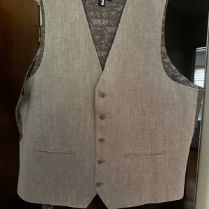 Men's Tan Suit Vest & Pants